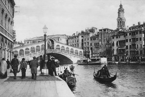 Venedig, Rialtobrücke (s/w Foto)