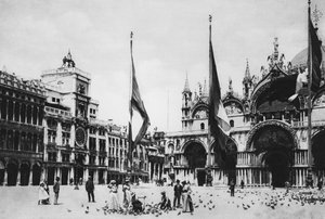 Venedig, Uhrturm und Kirche S Marco