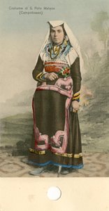 Frau in traditioneller Tracht, San Polo Matese, Molise, Italien, ca. 1910