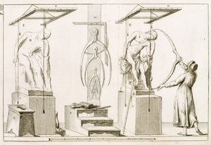 Ein Bildhaueratelier, ca. 1800 von Italian School