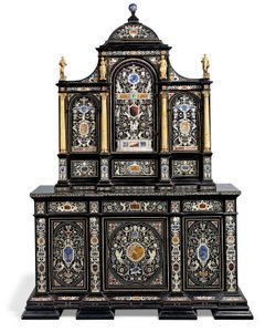 Ein italienischer Kabinett mit Ormolu-Montierung, Elfenbein und Hartstein-Einlagen