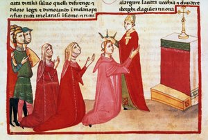 Erzbischof von Mailand krönt Heinrich VII. und seine Frau von Italian School