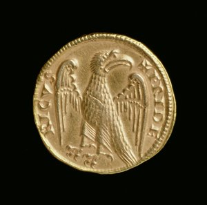 Augustalis von Friedrich II. (1198-1250), Königreich Sizilien und Süditalien, Messina Münze, 1231-50 (Rückseite) von Italian School