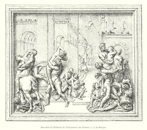 Basrelief des Sockels der Entführung der Sabinerinnen, J. de Bologne (Stich) von Italian School
