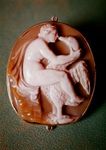Kamee von Leda und der Schwan (Achat)