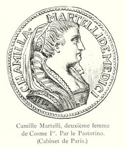 Camille Martelli, zweite Frau von Cosme I., von Pastorino, Kabinett von Paris