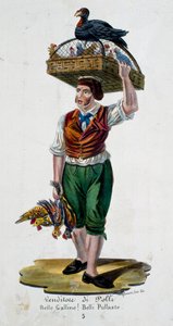 Händlerin von Hühnern, Italien