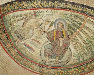 Christus übergibt die Schlüssel an St. Peter (Mosaik) von Italian School
