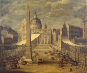 Fronleichnamsprozession auf der Piazza San Pietro von Italian School