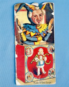 Titelblatt des ABC-Alphabetbuchs, illustriertes Kinderbuch, herausgegeben von Tensi Brüder, Mailand, Italien, 20. Jahrhundert von Italian School