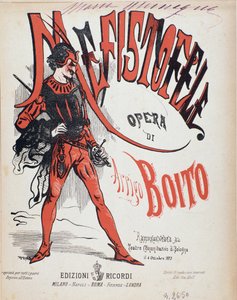 Titelblatt der Partitur der Oper Mefistofele von Arrigo (Enrico) Boito
