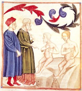 Dante, Virgil und die Pestkranken, aus Die Göttliche Komödie von Dante Alighieri (1265-1321)