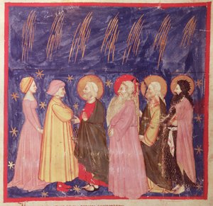 Dante und Beatrice mit den Heiligen des Paradieses, aus Die Göttliche Komödie von Dante Alighieri (1265-1321) von Italian School