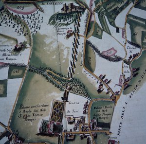 Detail aus der Karte der Stadt Verona und ihrer Vororte, Italien von Italian School