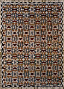 Detail von geometrischen Motiven auf einem Louis XVI Tisch