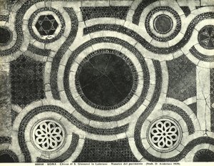 Detail des Cosmatesque-Bodens der Basilika San Giovanni in Laterano, Rom von Italian School