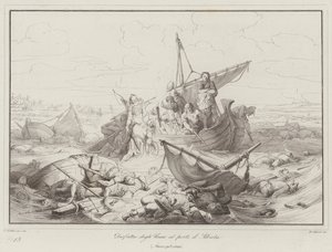 Niederlage der Hunnen am Hafen von Albiola, 903 von Italian School