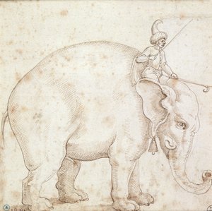 Elefant Hanno und sein Mahout