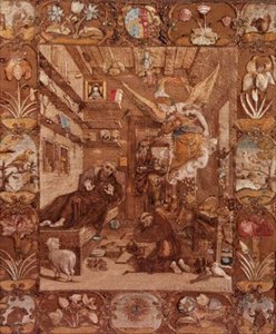 Gesticktes Bild von St. Franziskus in Ekstase, nach einem Gemälde von Paolo Piazza, 1599-1622