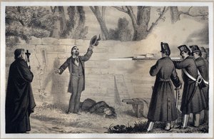Hinrichtung der Bandiera-Brüder (italienische Patrioten, Attilio und Emilio Bandiera) von Italian School