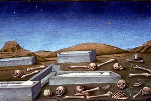Fol.149rb Das Jüngste Gericht: Die Toten erheben sich aus dem Grab