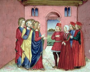 Die Pharisäer bringen Christus eine Ehebrecherin von Italian School