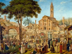 Volksfest in Lodi Vecchio, Italien