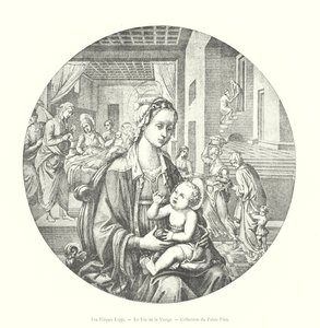 Fra Filippo Lippi, Das Leben der Jungfrau, Sammlung des Palazzo Pitti (Gravur) von Italian School