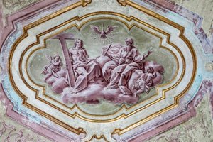 Freskengewölbe der hinteren Apsiskrypta der Kathedrale von Italian School
