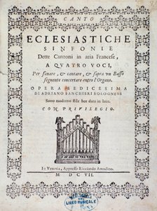 Frontispiz der Partitur von Concerto 5 in „Canzoni alla francese“ von Adriano Banchieri