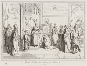 Gentile Bellino von Mehmet II. zum Ritter geschlagen von Italian School