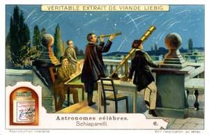 Giovanni Schiaparelli, den Himmel beobachtend (Druck)