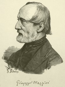 Giuseppe Mazzini (Gravur) von Italian School