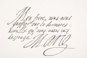 Handschrift und Unterschrift von Marie de Medici von Italian School