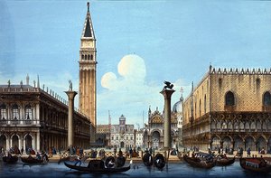 Il Molo, aus einer Serie von vier venezianischen Szenen, ca. 1850