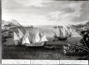 Zwischenfall bei Patras zwischen dem venezianischen Kapitän Ivanovich da Dabrota und dem türkischen Piraten Barbarossa, 17. April 1751