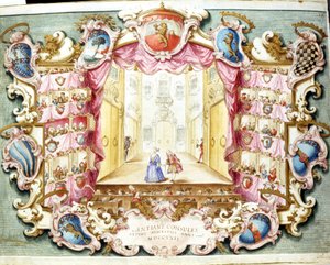 Innenraum des Theaters de la Sala in Bologna im Jahr 1722 von Italian School