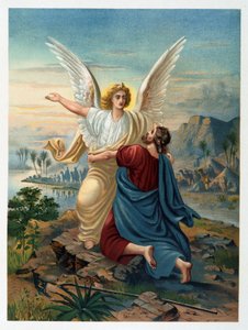 Jakobs Kampf mit dem Engel in „Aurea Bibbia classica: storia della rivelazione divina nell