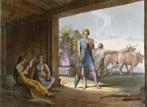 Jesuitische Indianer (wahrscheinlich südamerikanische Indianer, die von den Jesuiten bekehrt wurden) von Italian School