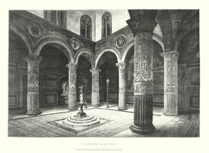 Der Hof des Alten Palastes, Ornamentierung von Michelozzo Michelozzi von Italian School
