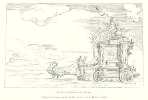 Der Wagen der Venus und der Liebesgötter, Hochzeitsfeier des Großherzogs Franz und Bianca Capello (Gravur)