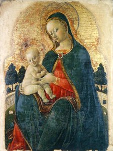 Madonna und Kind im Garten, venezianischer Maler