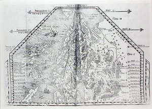 Karte von Skandinavien, aus einem Atlas von Olaus Magnus von Italian School