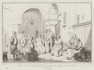 Marco Polo in den Gefängnissen von Genua erzählt von seinen Reisen und Abenteuern von Italian School