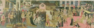 Hochzeitszeremonie, gemalt auf Cassone-Panel, Florentiner Schule, ca.1430 von Italian School