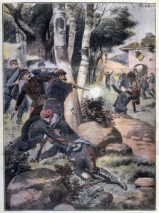 Mexikanische Revolution: Kämpfe zwischen Armee und Rebellen Illustration von Abbo in „L