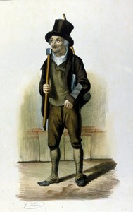 Mailänder Beruf: ein Holzfäller mit einer Axt in der Hand. von Italian School