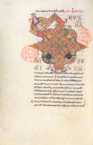 Buchstabe D (Deus) Initiale aus dem Brevier von Monte Cassino