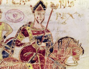 Lothar I. (ca. 795-855) auf seinem Pferd von Italian School