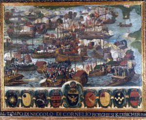 Seeschlacht von Lepanto von Italian School